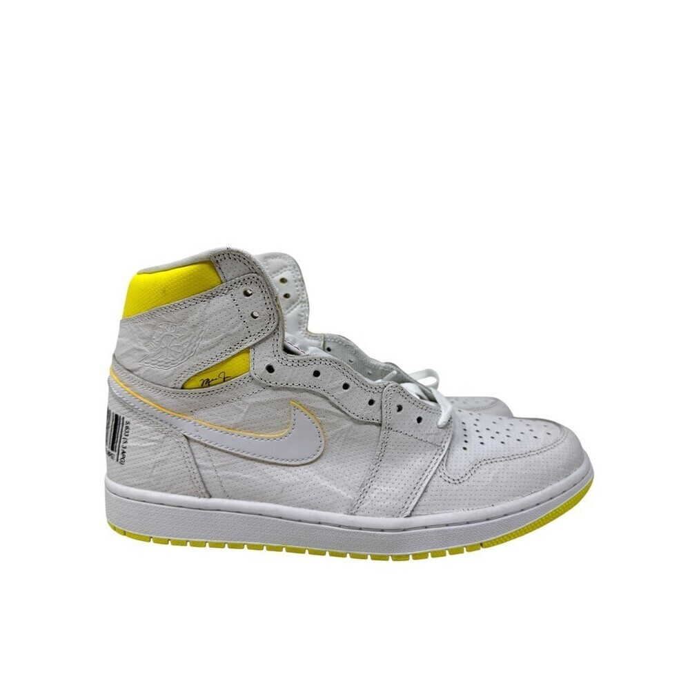 Nike Air Jordan 1 High First Class Flight 555088-170 White Yellow Men 11 sneaker